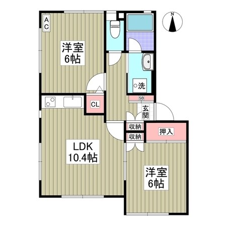 グリーンヒルズ成田Cの物件間取画像